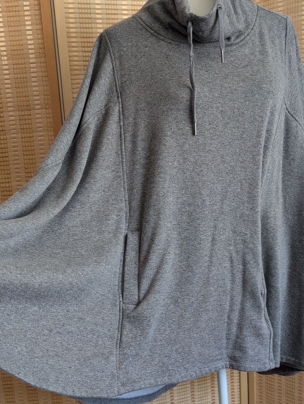UGG Cozy Gray Funnel Neck Pichot Pullover - Picture 3 of 5